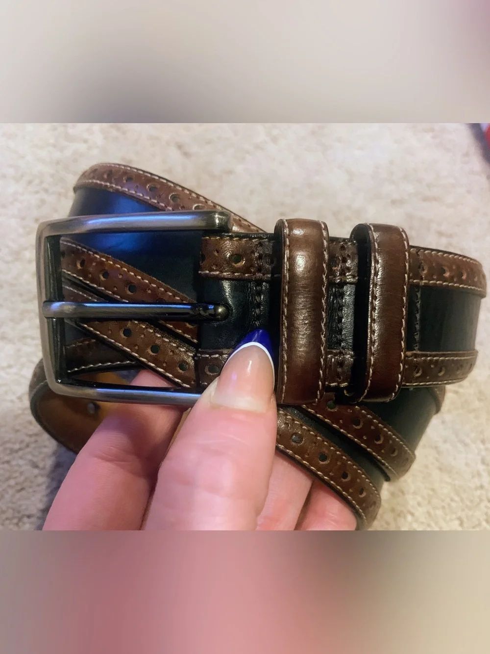 Vintage Mezlan Unisex Leather “Made in Spain” Belt